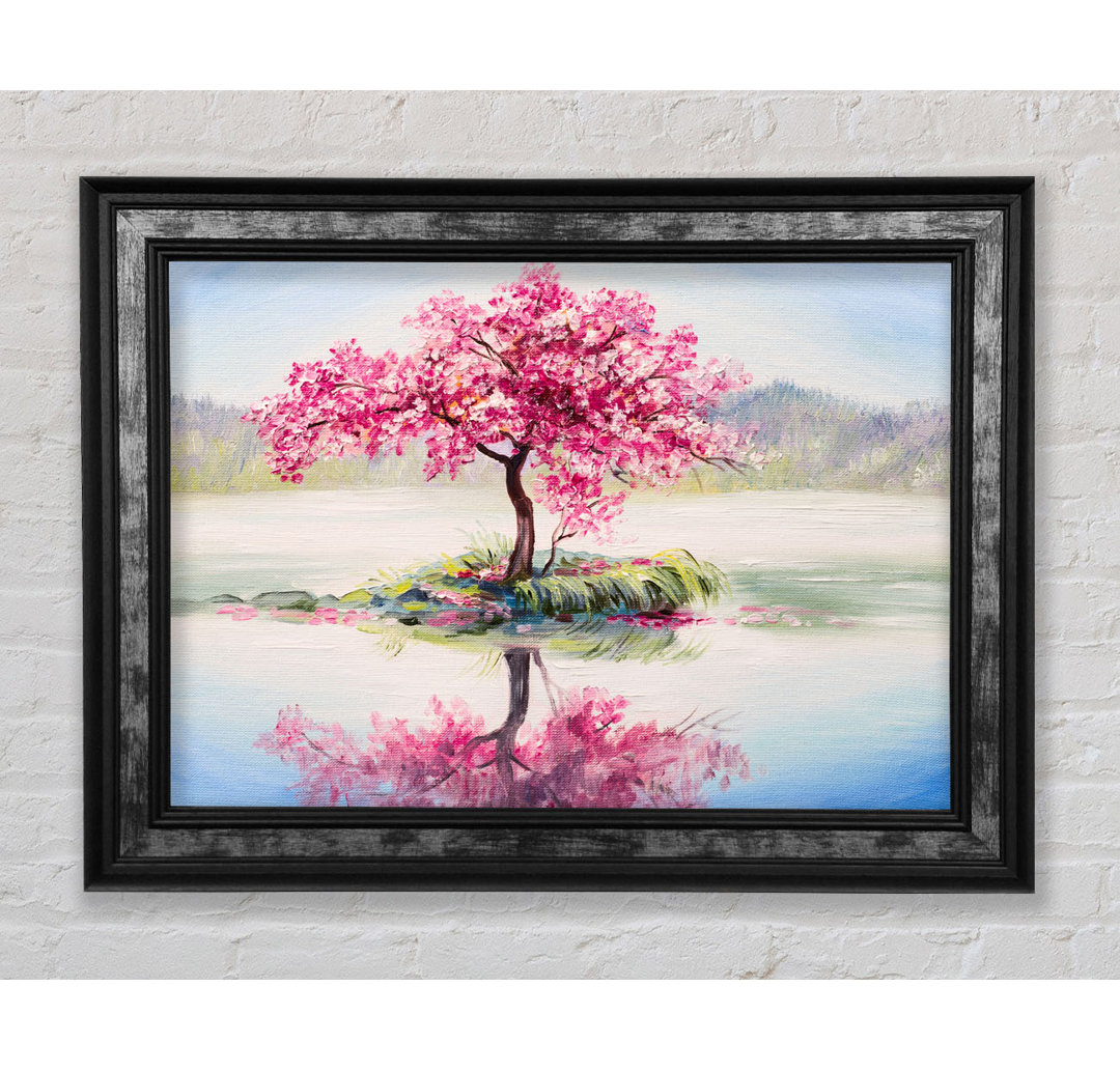 Lone Pink Blossom Tree - Einzelner Bilderrahmen Kunstdrucke