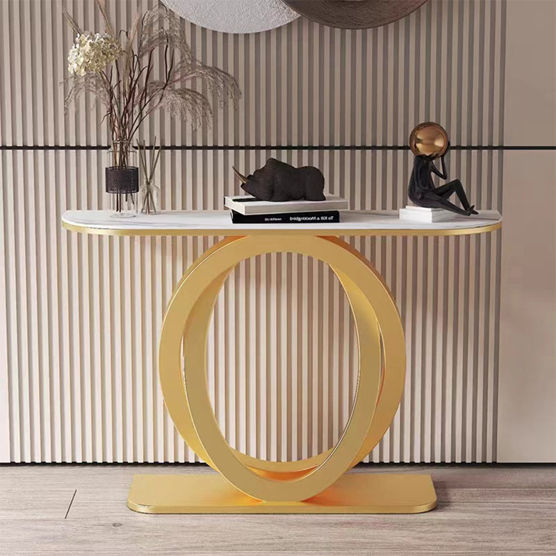 Console Table, 31.5" H x 47.2" W x 11.8" D, Gold