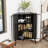 Modern 3-Tier Corner Storage Cabinet With Tempered Glass Doors, Removeable Shelves & Metal Frame - Freestanding Space-Saving Organizer For Bathroom, Kitchen, Bedroom, Living Room