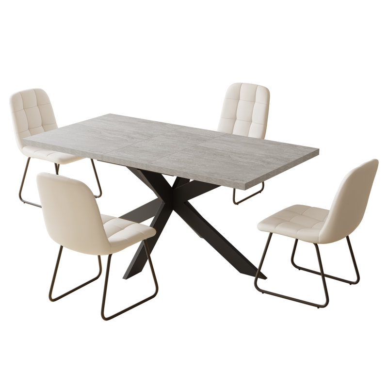 4 - Person Extendable Dining Set, White
