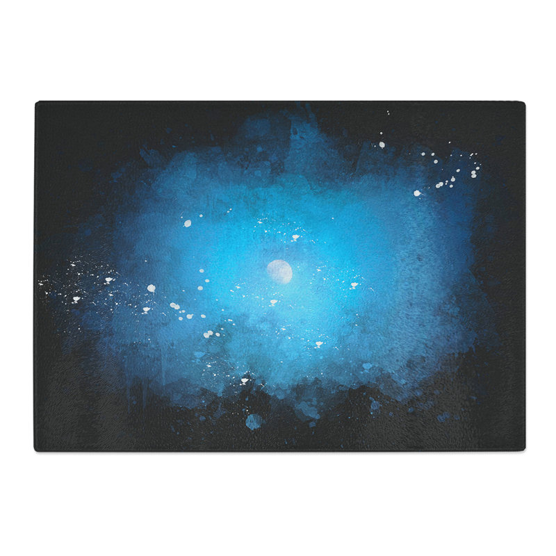 Tempered Glass Half Moon Chopping Board, 28.5 cm x 39 cm