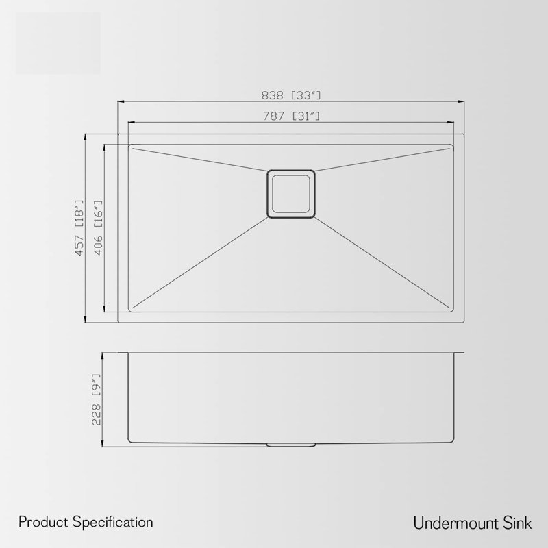 Évier de cuisine encastrable 33 po x l 18 po avec accessoires, Argent