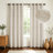 Linen Slub Blackout Grommet Curtain Pair(2 Panels)-1690845416-1690845417