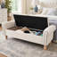 Banc de rangement rembourré avec pieds en bois, banc de bout de lit avec accoudoirs roulés, pour salon, entrée