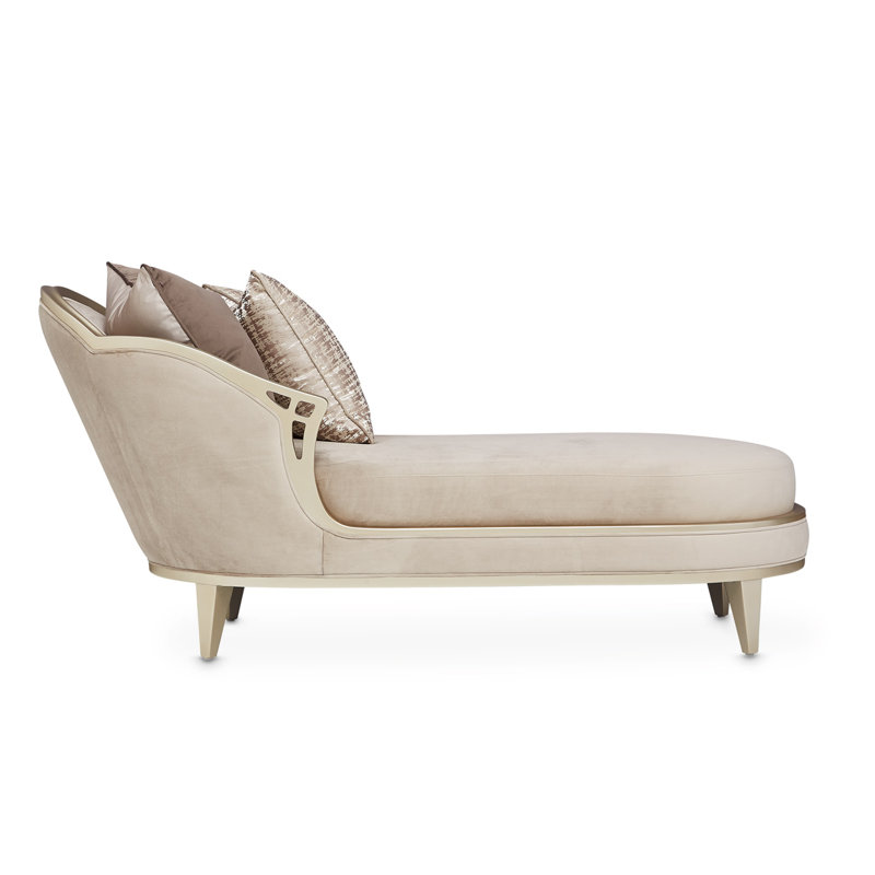 Villa Cherie Chaise Lounge, Porcini Velvet
