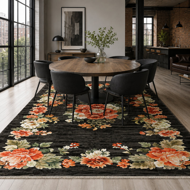 Oriental Cotton and Chenille Flatweave Area Rug, 200 x 300 cm