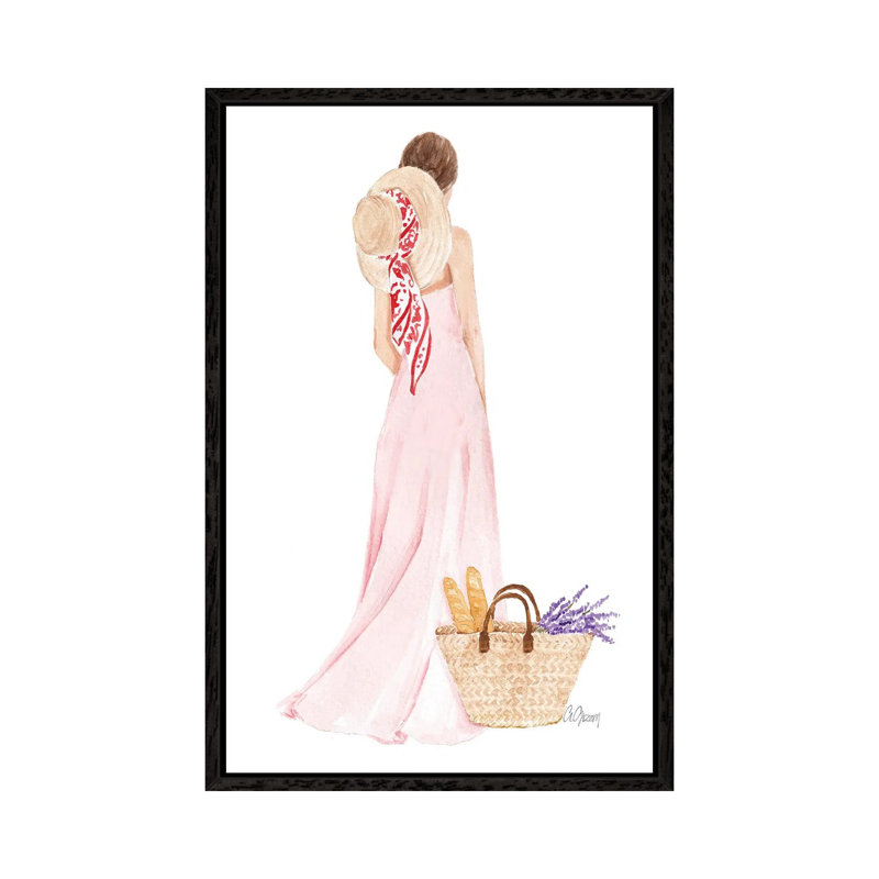 Provence by Style Of Brush - Floater Frame Gallery-Wrapped Canvas Giclée on Canvas, Black