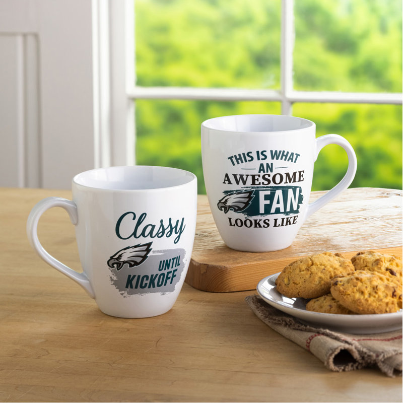 Ensemble de 2 tasses à café NFL, Eagles de Philadelphie