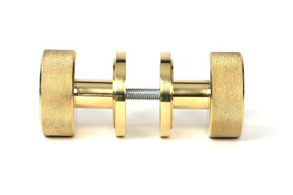 Brompton Interior Mortise Knobset, Polished Brass