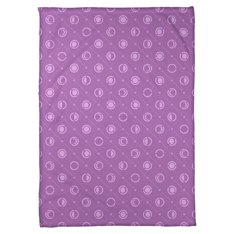 Couverture polaire moon phases, l 60 po x L 80 po, Violet