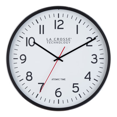 La Crosse Technology 404-3730 11.8-inch Atomic Metal Analogue Wall Clock