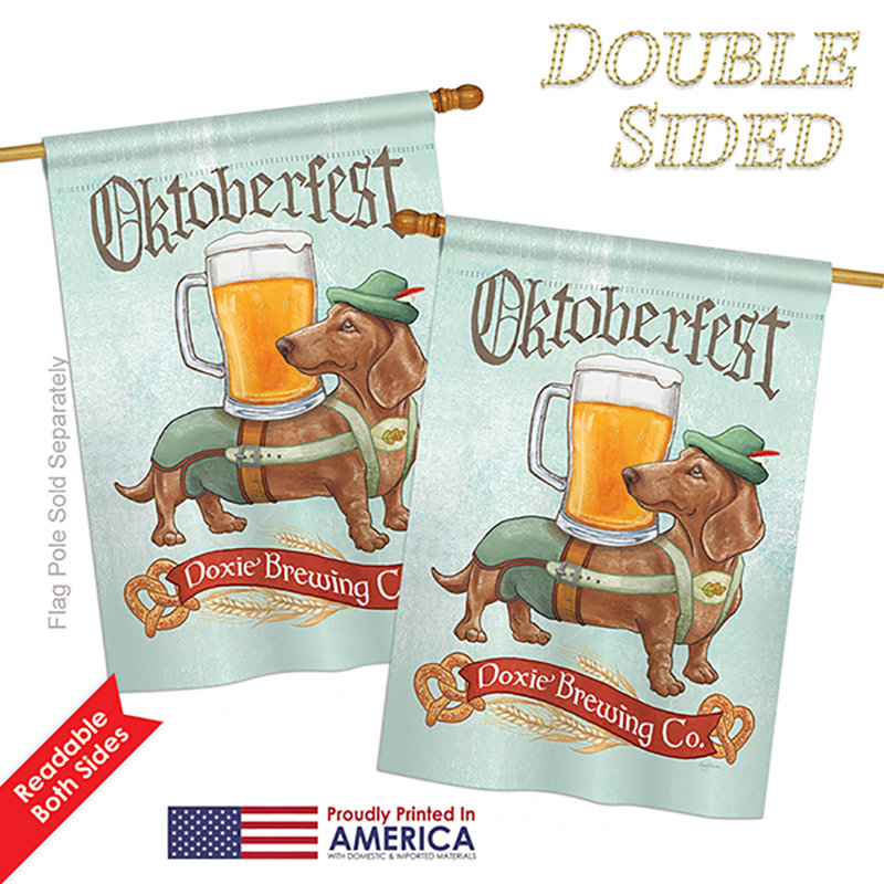 Double Sided 40 in. H x 28 in. W Polyester House Flag