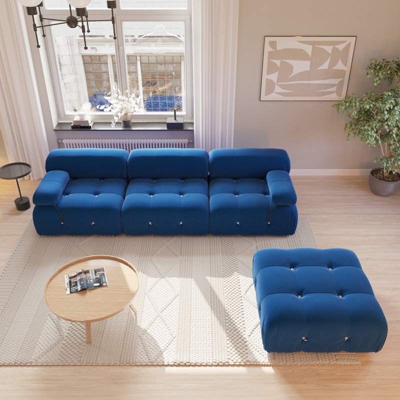 Ensemble de salon modulaire 2 pièces, Bleu
