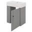 Ensemble de meuble-lavabo mural 21,6 po, petit meuble-lavabo avec lavabo en céramique, rangement à gauche