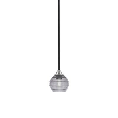 Luminaire suspendu sur pied Paramount illustré de verre nervuré de 6 po