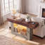 Console 55 po avec prises de courant et lumières | Canapé / table d'entrée à 2 niveaux avec tablette de rangement pour le couloir-807399632