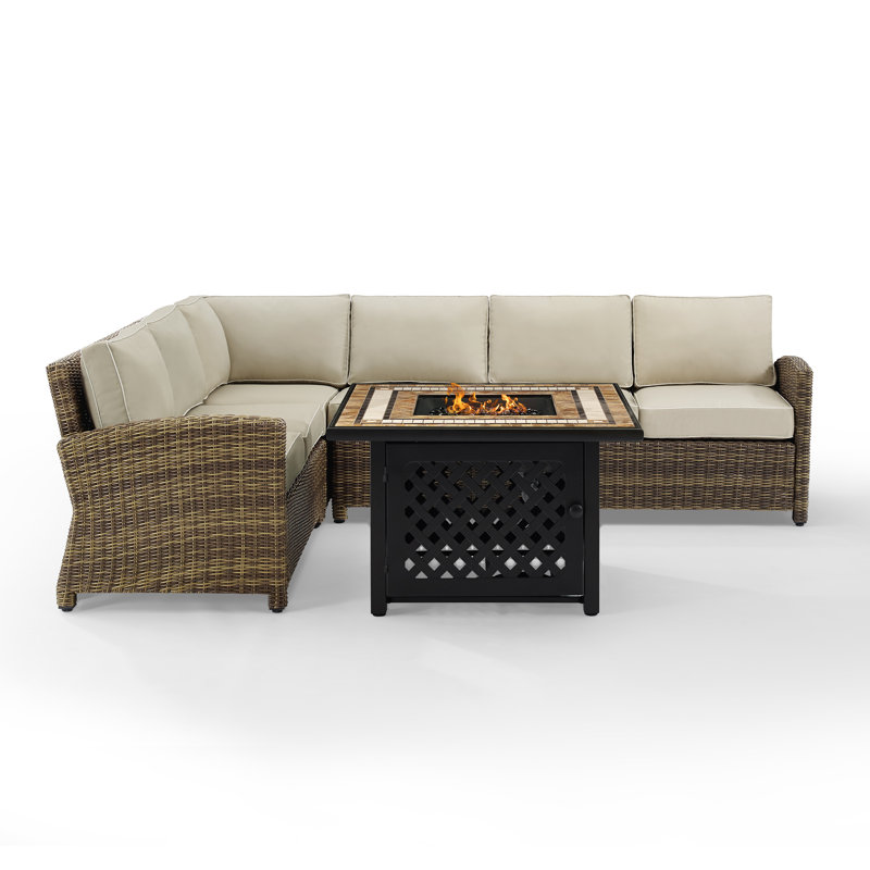 Lawson 6 - Person Modular Patio Conversation Set with Cushions, Sand