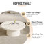 80 cm Round Cream White Coffee Table