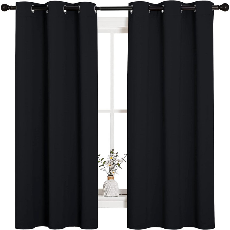 Loverde Blackout Curtain Pair, 36" W x 63" H