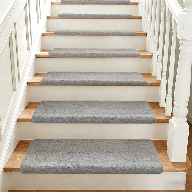 Tapis d'escalier intérieur antidérapant Scarlettrose, Gris, 16
