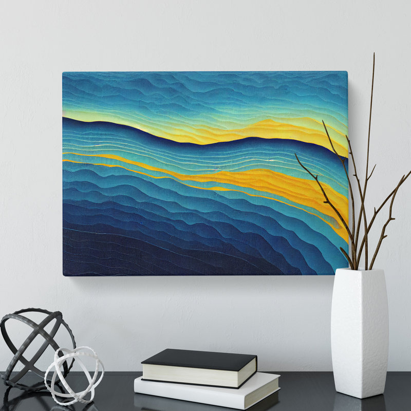 Modern Audio Soundwave Art Vol.2 Abstract - Wrapped Canvas, 35cm H x 50cm W x 3cm D