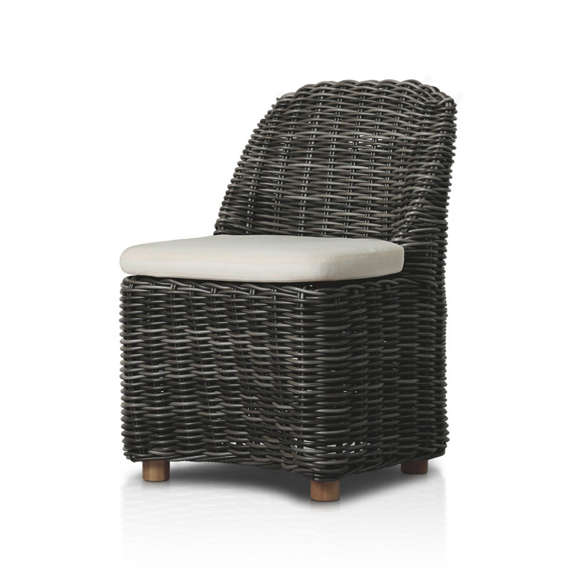 Messina Outdoor Dining Side Chair, Chunky Charcoal