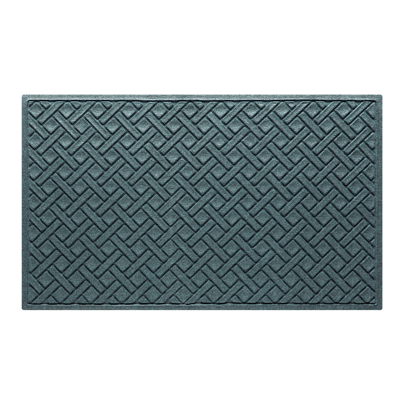 Waterhog Lattice Indoor Outdoor Door Mat, 0.375" H x 60" W x 36" D, Bluestone