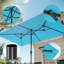 Parasols de table de patio à double face avec auvent résistant aux rayons UV et manivelle-37972792-37972795