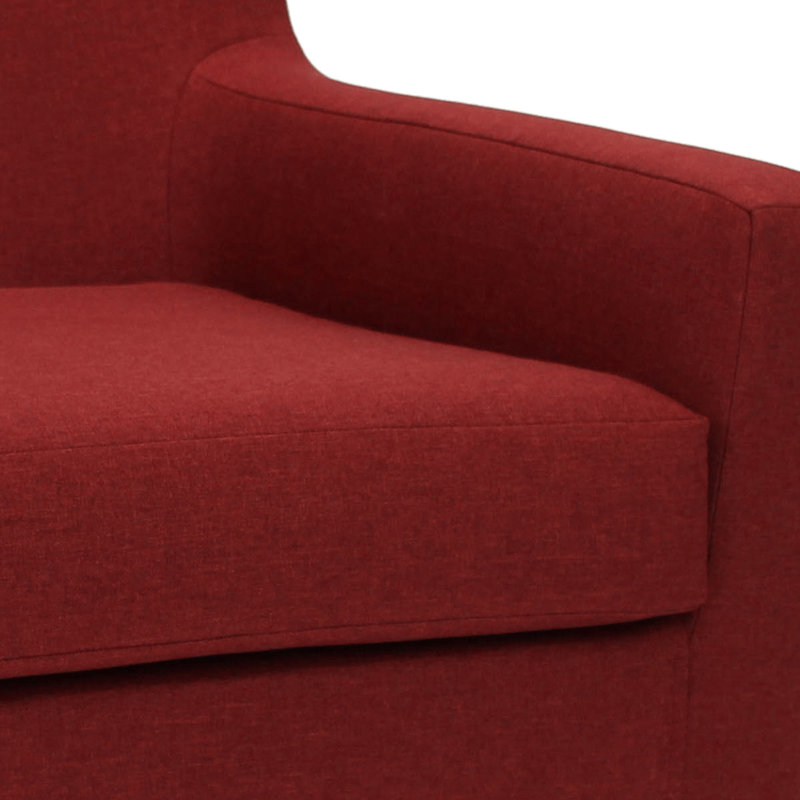 Fauteuil l 28 po Donham, Tissu performance natté picante Jitterbug, Noir