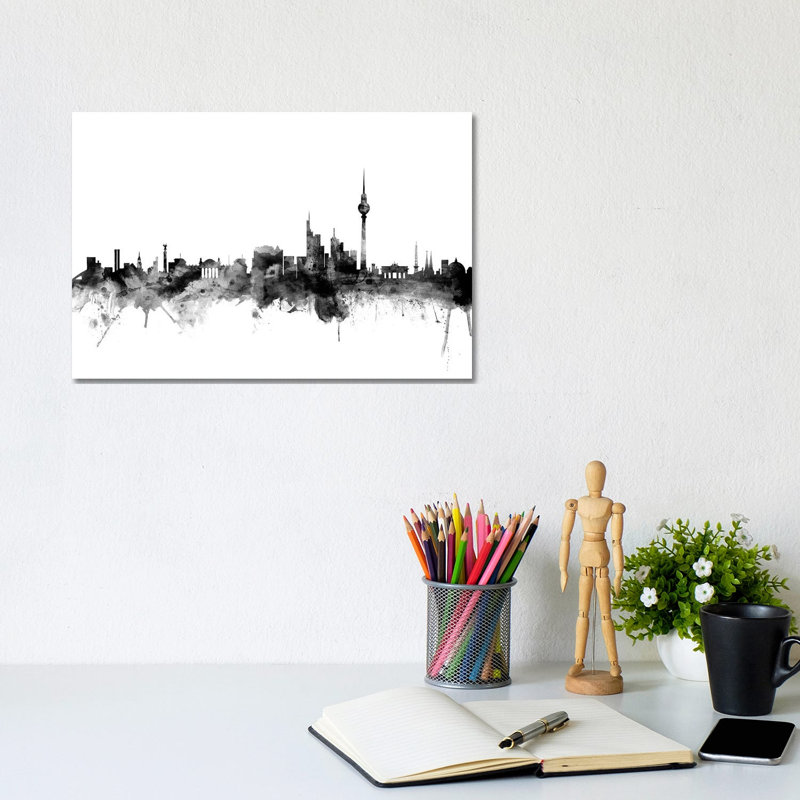 Berlin, Germany In Black & White by Michael Tompsett - Wrapped Canvas Gallery-Wrapped Canvas Giclée, 20.32 cm H x 30.48 cm W