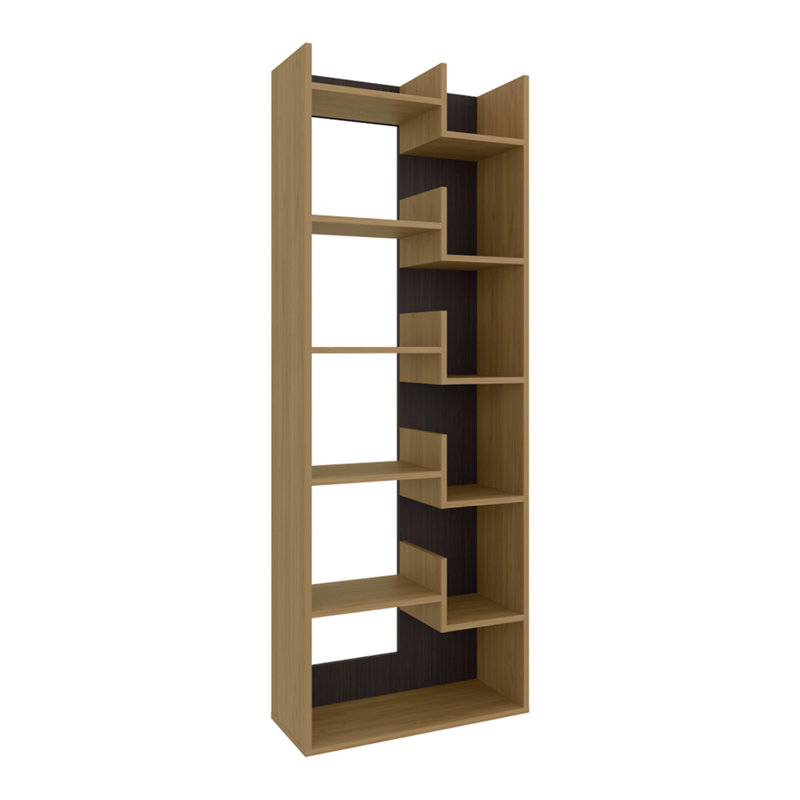 Bibliothèque Magnolia, bureau, Macadamia / noir
