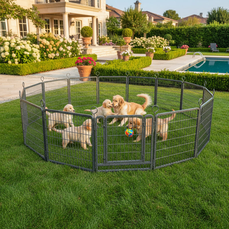 Barrière pour chien 40 po, Léopard des neiges