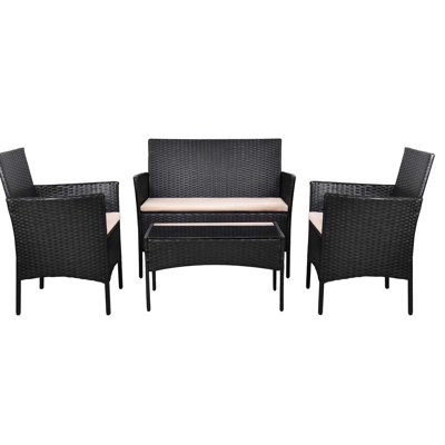 Ensemble de conversation pour patio 4 pièces