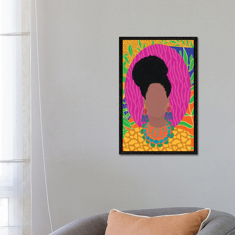 Safari - Print on Canvas, 66.04cm H x 45.72cm W x 3.81cm D, Black Floater Framed