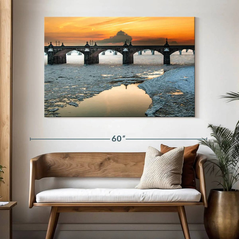 Icy Susquehanna River, 34" H x 51" W