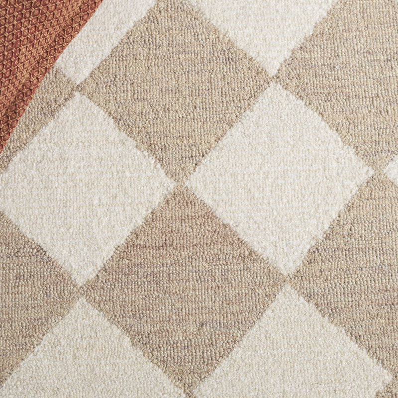 Claude Hand Tufted Geometric Indoor Rug, Rectangle 3' x 5'