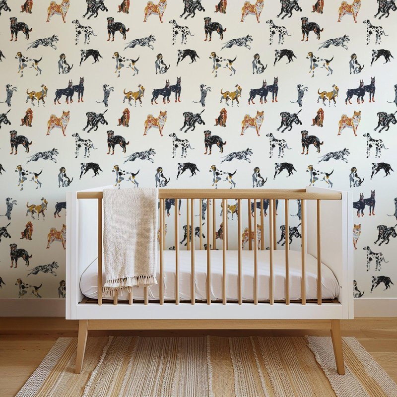 Dog Days - Wallpaper, Sketchpad White, Premium Paper, Non-Pasted