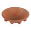 Bol rond rustique en terre cuite texturée pour chambre ou salon - Style moderne et décoratif - 33 cm, orange