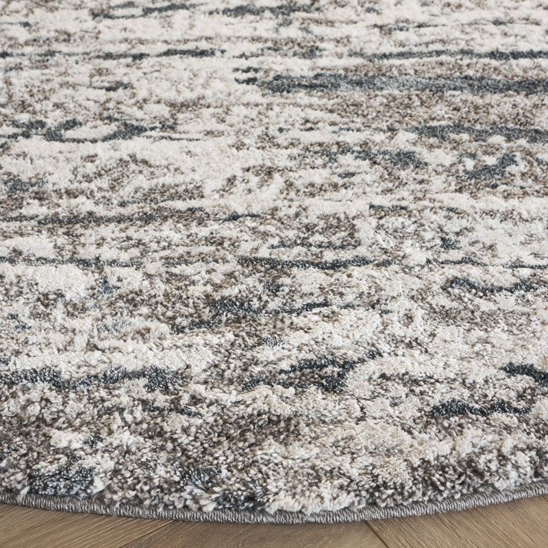 Bloxson Performance Abstract Rug, Round 6'7"