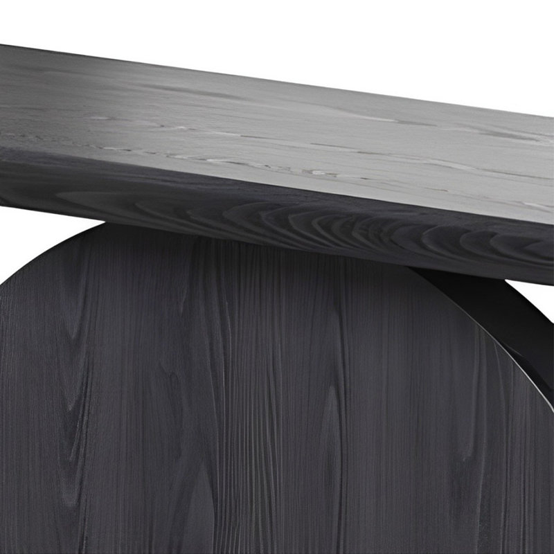 Modern Luxury Art Console Table, Black, 30.71" H x 51.18" W x 13.78" D, Gold