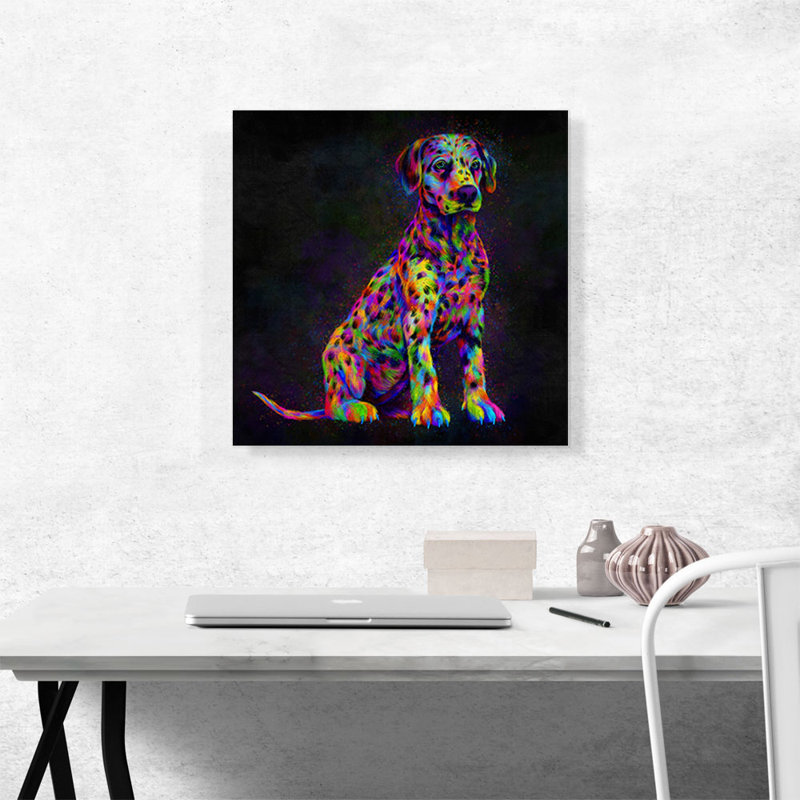 «Dalmatian Dog Puppy Spots», reproduction d'art sur toile tendue, H 18 po x l 18 po x 1,5 po