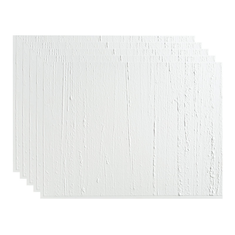 FASÄDE Rain Decorative Vinyl 18in x 24in Backsplash Panel, Matte White