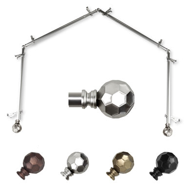 Campanella 4-Sided Bay Window Single Curtain Rod