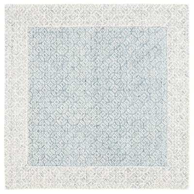 Sandborn Hand Tufted Wool/Cotton Geometric Rug in Ivory