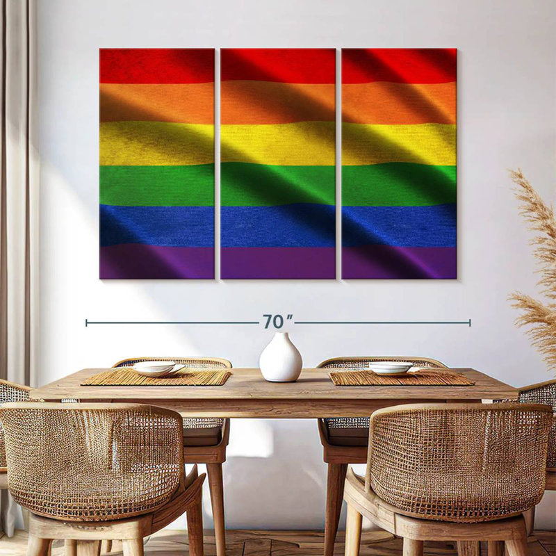 Drapeau Khyia LGBT, H 42 po x l 65 po