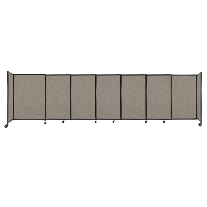 Cloison portative coulissante en tissu StraightWall, H 48 po x l 186 po x P 1 po, Galet chaud