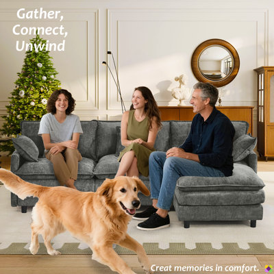 Praylow 101.9"W Modular Chenille L-shape Sectional