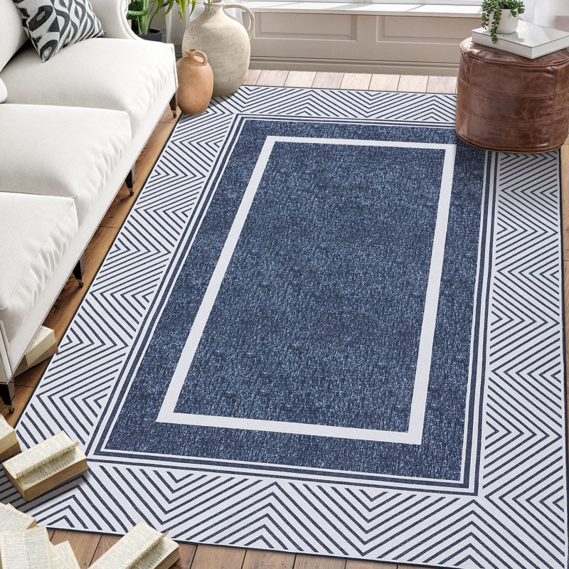 Washable Geometric Rug, Rectangle 9' x 12'