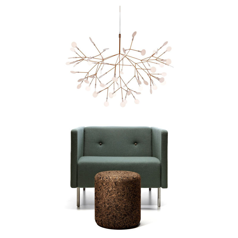 Heracleum III LED Chandelier, 25.6" H x 38.6" W x 38.6" D, 157.5", Green