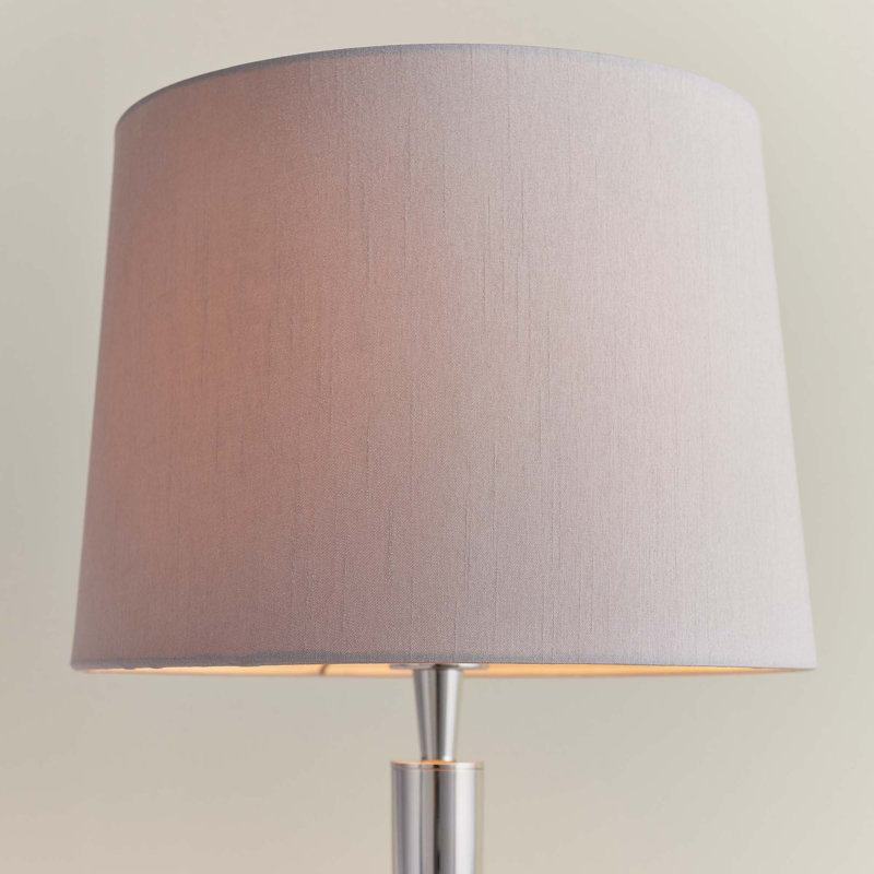 Folds 51.5Cm Silver Table Lamp Set